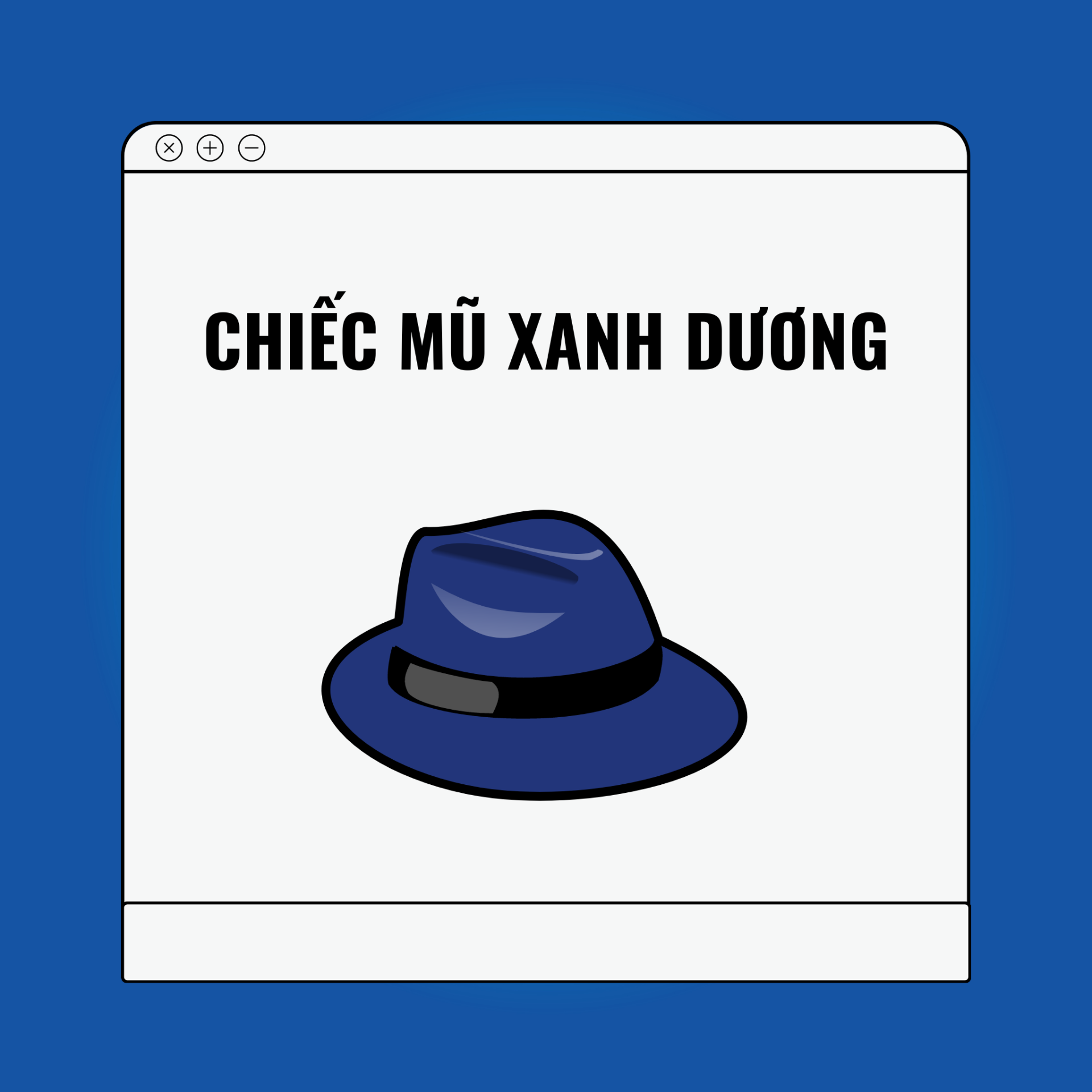 Chiếc mũ màu xanh dương