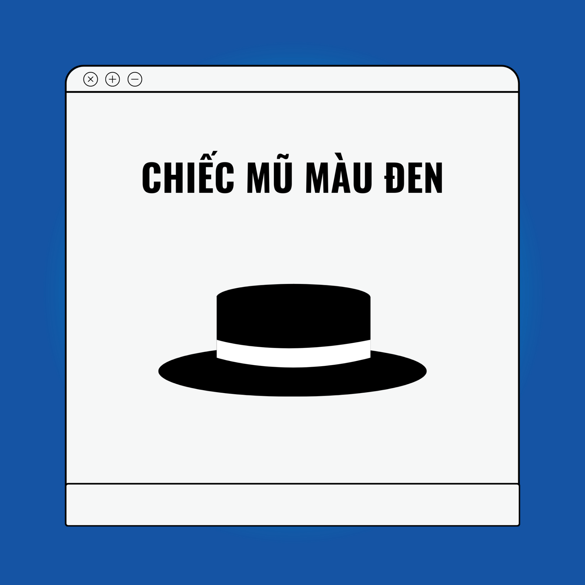 Chiếc mũ màu đen