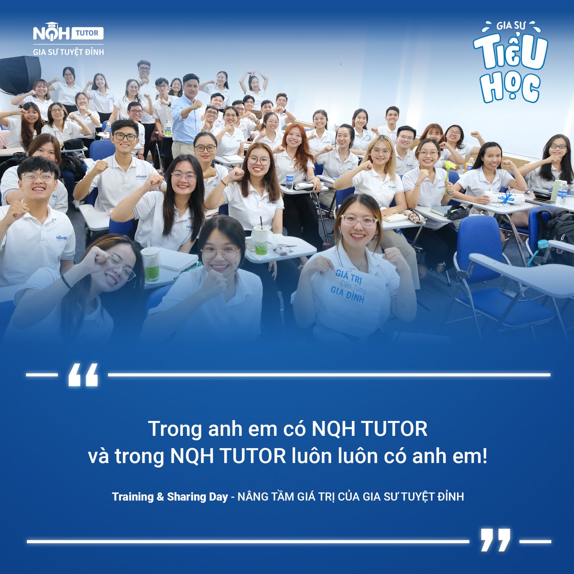 Qua mỗi buổi Training & Sharing Day, NQH TUTOR luôn biết ơn và trân trọng sự đồng hành của tất cả giáo viên.