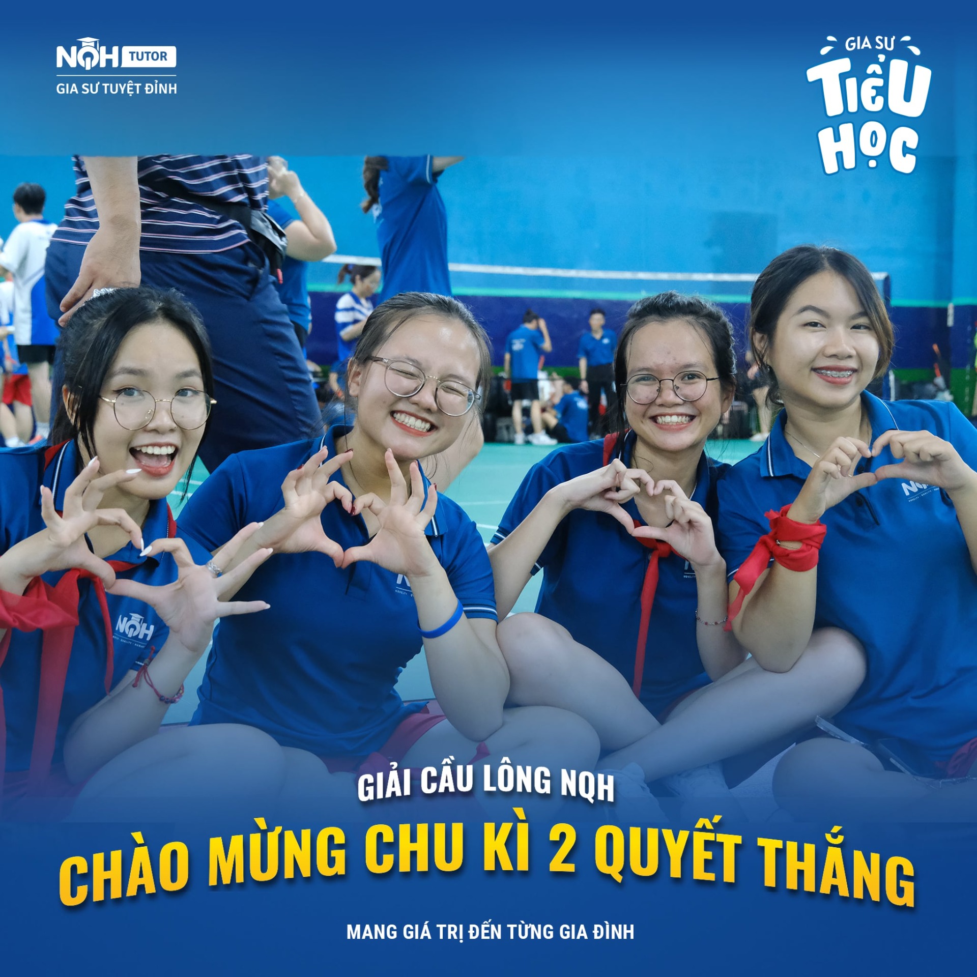 Giải cầu lông NQH chào đón chu kỳ 2 quyết thắng.