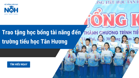 Trao tặng học bổng tài năng đến trường tiểu học Tân Hương